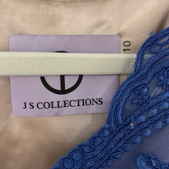 JS Collection Royal Blue Lace Formal Dress size 10 - Picture 3 of 4